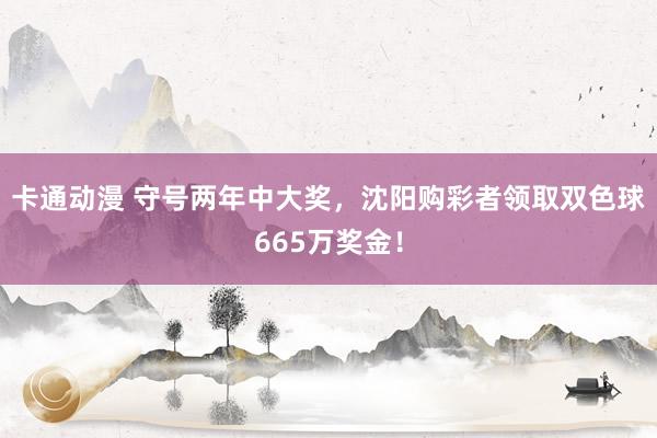 卡通动漫 守号两年中大奖，沈阳购彩者领取双色球665万奖金！