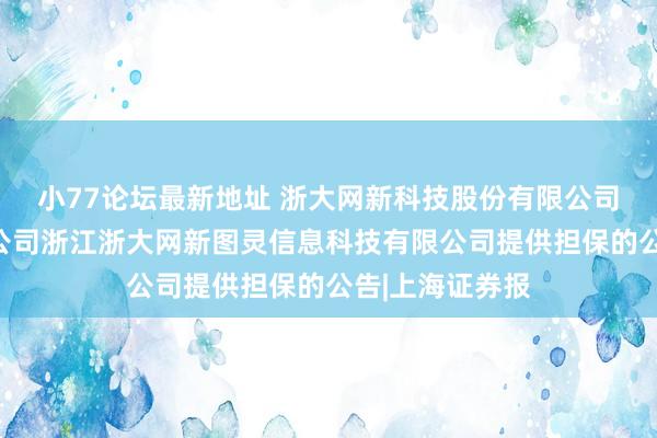 小77论坛最新地址 浙大网新科技股份有限公司对于为控股子公司浙江浙大网新图灵信息科技有限公司提供担保的公告|上海证券报