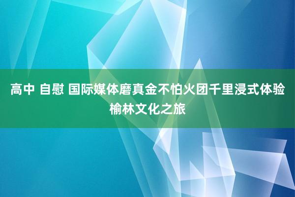 高中 自慰 国际媒体磨真金不怕火团千里浸式体验榆林文化之旅