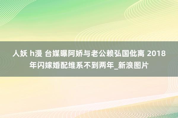 人妖 h漫 台媒曝阿娇与老公赖弘国仳离 2018年闪嫁婚配维系不到两年_新浪图片