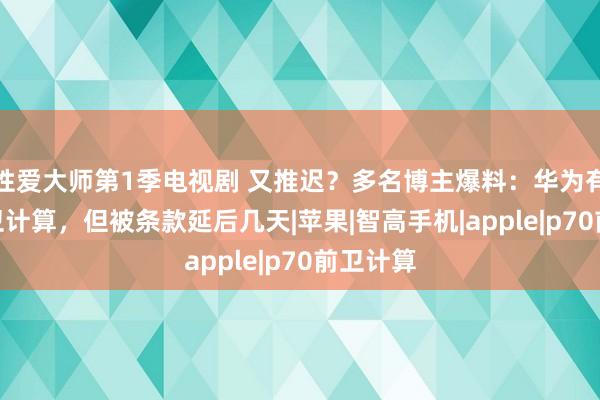 性爱大师第1季电视剧 又推迟？多名博主爆料：华为有P70前卫计算，但被条款延后几天|苹果|智高手机|apple|p70前卫计算