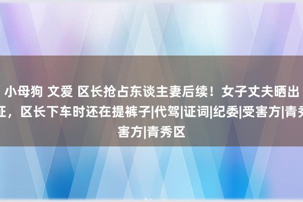 小母狗 文爱 区长抢占东谈主妻后续！女子丈夫晒出铁证，区长下车时还在提裤子|代驾|证词|纪委|受害方|青秀区