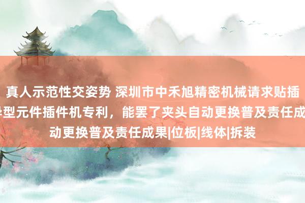 真人示范性交姿势 深圳市中禾旭精密机械请求贴插兼容的多头高速异型元件插件机专利，能罢了夹头自动更换普及责任成果|位板|线体|拆装